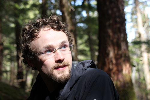 Patrick Courtnage in Temperate Rainforest of Southeast Alaska